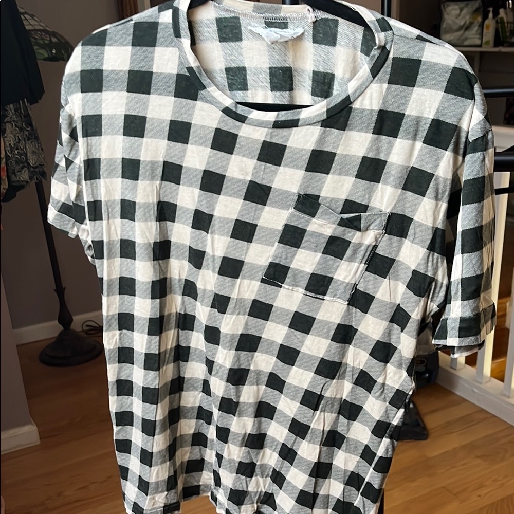 Black and Tan Checkered T-Shirt